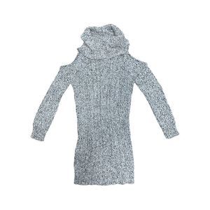 RDI, Gray & Black, Knitted Sweater Dress, Cute Shoulder Openings, Medium, Used